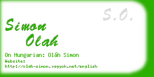 simon olah business card